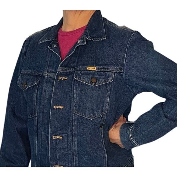 Rustler Denim Classic Trucker Style Jacket Size Medium - Picture 3 of 9